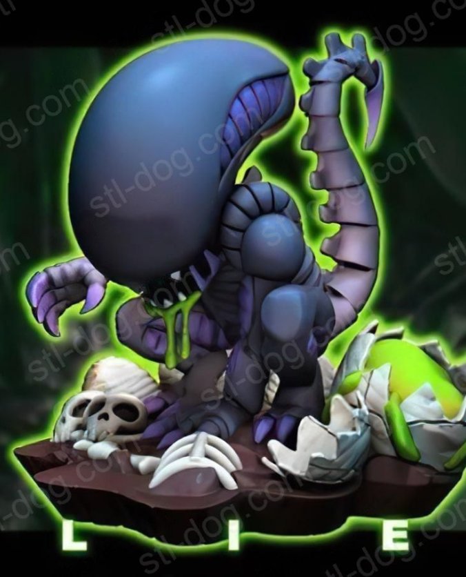 异形 (Alien Chibi) 3D打印图纸